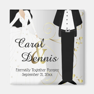 Wedding Day Keepsake for Bride & Groom Magnet