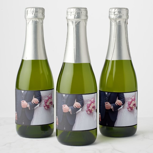 Wedding day mini Sparkling Wine labels ! (Bottles)