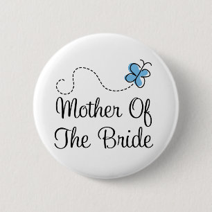 Wedding Day Mother Of The Bride Blue Button