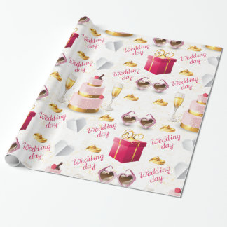 Wedding Day Pattern Wrapping Paper