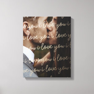 Wedding Day Photo Love You Art Canvas Print