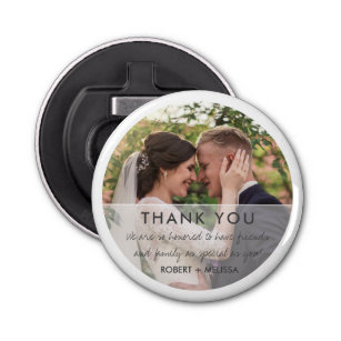 Wedding Day Photo Thank You Favour  Bottle Opener