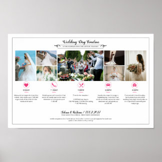 Wedding Day Timeline Template Poster