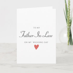 Wedding Day to My Father-in-law, Wedding Card 
