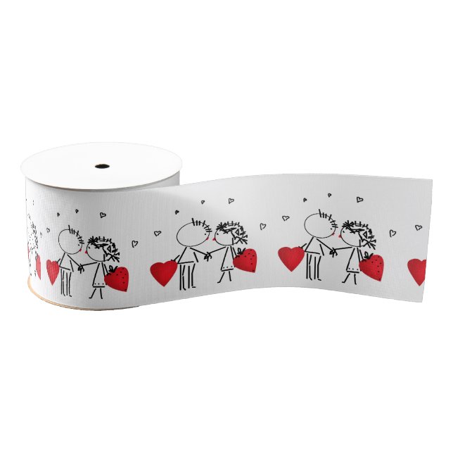 Wedding , day Valenine , love Grosgrain Ribbon (Spool)
