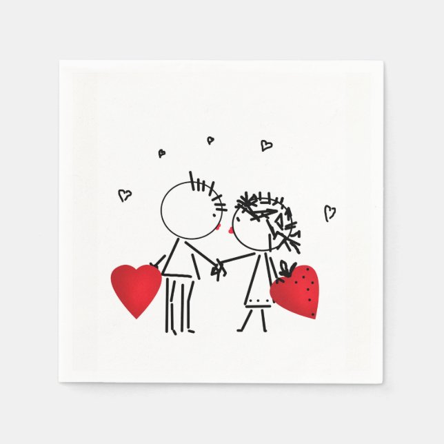 Wedding , day Valenine , love Napkin (Front)