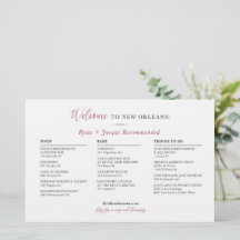 Wedding Day Welcome Map - CUSTOM for Jacqui