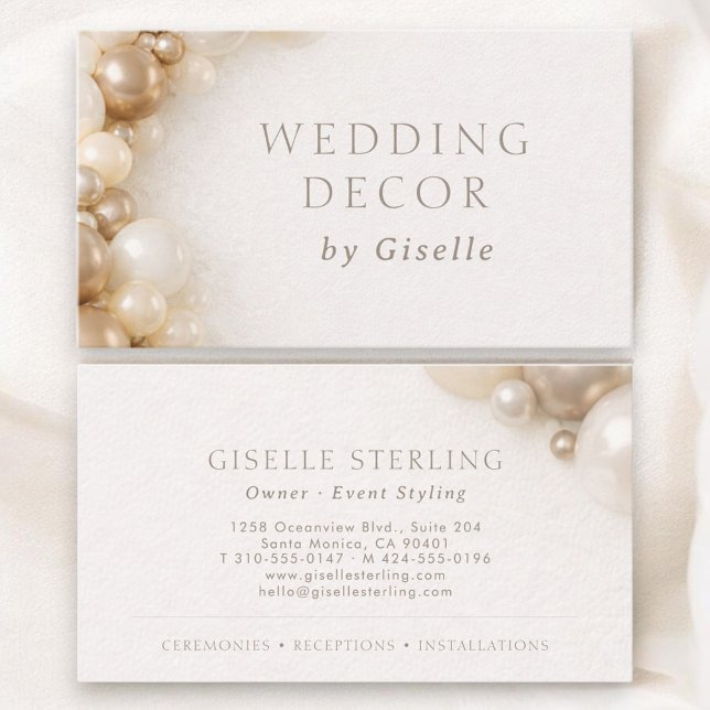 Wedding Decor Party Decorating Business Card (Creator Uploaded)