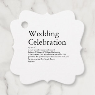 Wedding Definition party Favour Tags