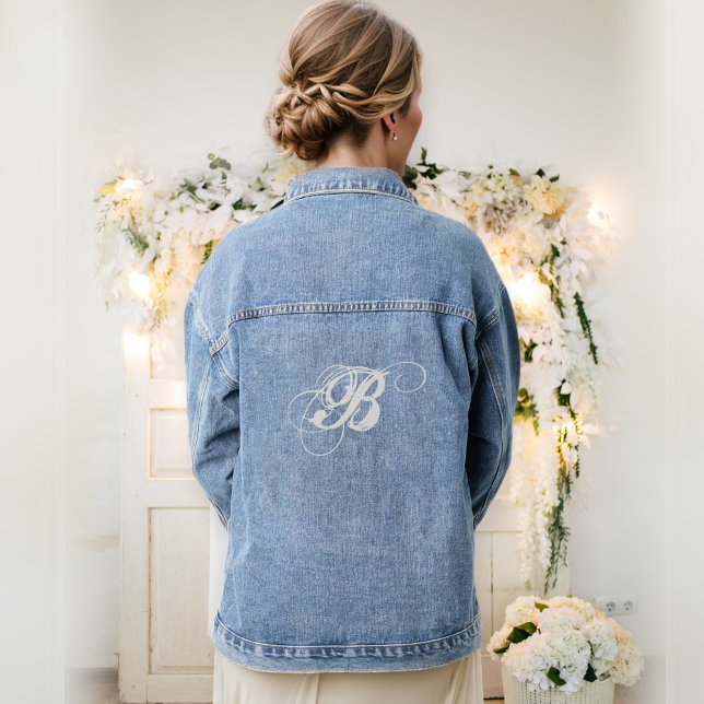 Wedding denim jackets, monogram denim jacket  (Creator Uploaded)