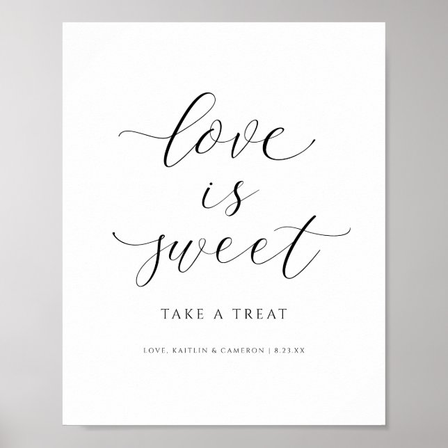 Wedding Dessert Sign Love is Sweet Candy Buffet (Front)