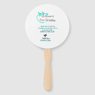 Wedding Destination celebration welcome travel Hand Fan