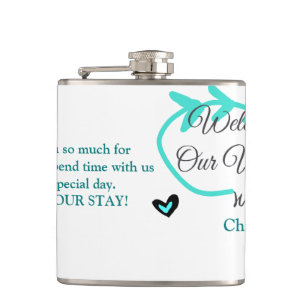 Wedding Destination celebration welcome travel  Hip Flask