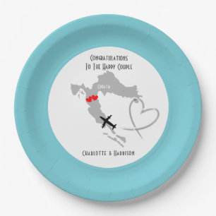 Wedding Destination Croatia Paper Plate