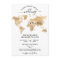 Wedding Destination Gold World Map Heart
