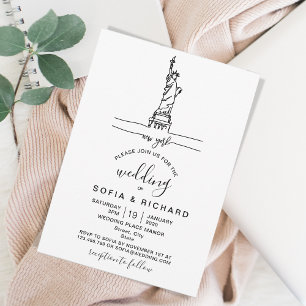 Wedding Destination NYC NEW YORK  LIBERTY Invitation