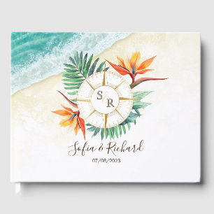 Wedding Destination Passport Compass Thank You Guest Book