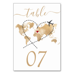 Wedding Destination Passport World Map Italy Table Number