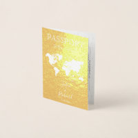 Wedding Destination Passport World Map NEW ZEALAND