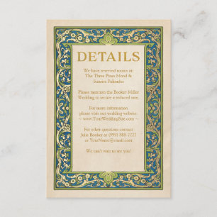Wedding Details Cards Illuminated Garden
