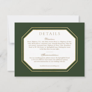 Wedding Details Directions Card *Golden Blooms*