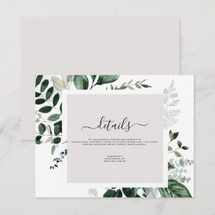 Wedding Details Eucalyptus Greenery Invitation