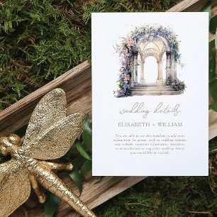 Wedding details Floral Arch Enclosure Card