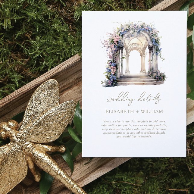 Wedding details Floral Arch Enclosure Card (Creator Uploaded)