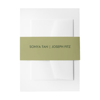 Wedding Details Modern Wedding Invitation Belly Band