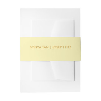 Wedding Details Modern Wedding Invitation Belly Band