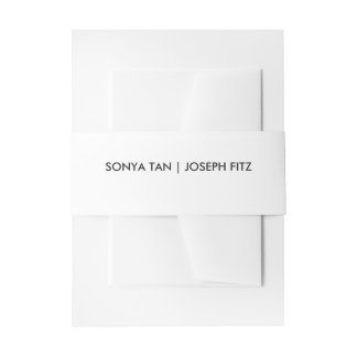 Wedding Details Modern Wedding Invitation Belly Band