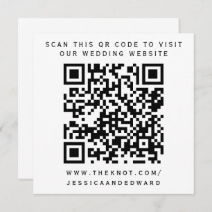 Wedding Details Qr Code Simple Black Minimal Chic Program