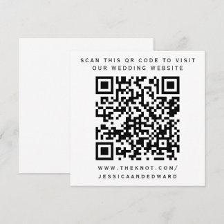 Wedding Details Qr Code Simple Black Minimal Chic Program