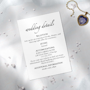 Wedding Details RSVP QR Code Enclosure Card