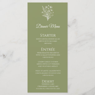 Wedding Dinner and Bar Menu-Wildflower Elegance Menu