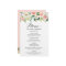 Wedding Dinner Menu Chic Blush Pink White Floral