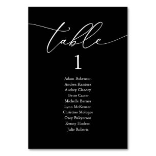 Wedding Dinner, Modern Guest Seating Chart Table Number