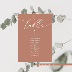 Wedding Dinner, Modern Guest Seating Chart Table Number