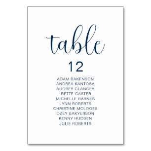 Wedding Dinner, Modern Guests Seating Chart Table Number