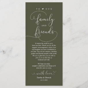 Wedding Dinner, Place Setting Thank You Card