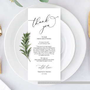 Wedding Dinner, Place Setting Thank You Card