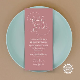 Wedding Dinner Place Setting Thank You Card