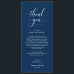 Wedding Dinner Place Setting Thank You Card<br><div class="desc">Elegant Classy Wedding Dinner Place Setting Thank You Cards, in Navy Blue themed. Share the love and show your appreciation to your guests, when they sit down at their seat and read this personalised charming thank you place setting card. It's a wonderful way to kick off your special day celebration!...</div>