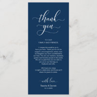Wedding Dinner Place Setting Thank You Card