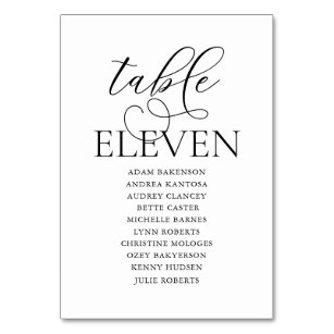 Wedding Dinner, Romance Seating Chart Table Number