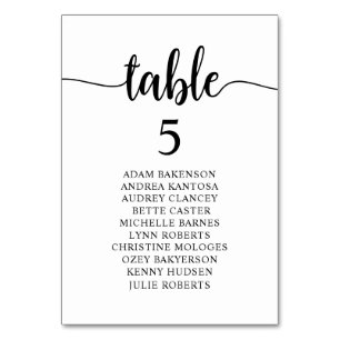 Wedding Dinner, Rustic Guests Seating Chart Table  Table Number