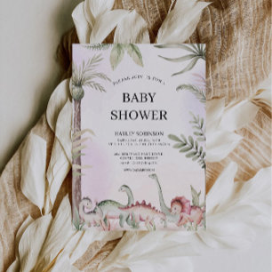 Wedding Dinosaur Baby Shower Invitation