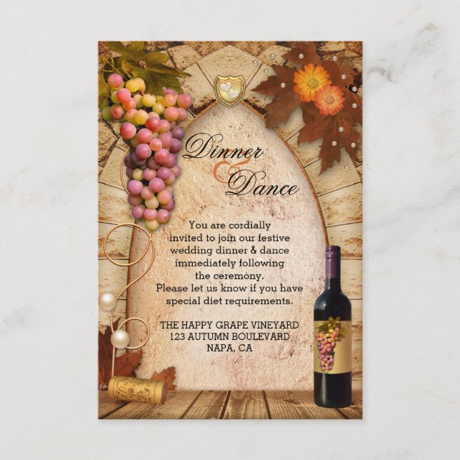 Wedding Directions and Accommodations Insert Card (Front)