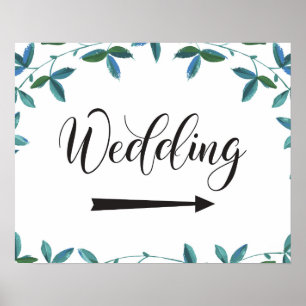 Wedding Directions Right Arrow Sign