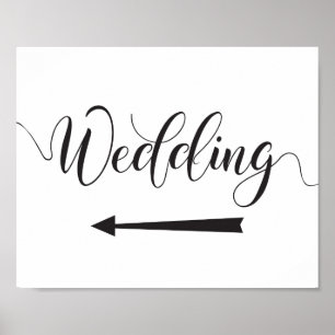 Wedding Directions Sign - Left Arrow